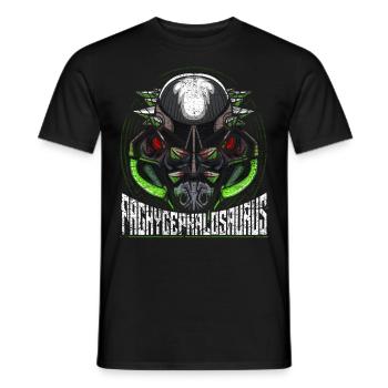 Robot Dino - Men's T-Shirt - black - Front - AI Model Male 178 light (178cm)