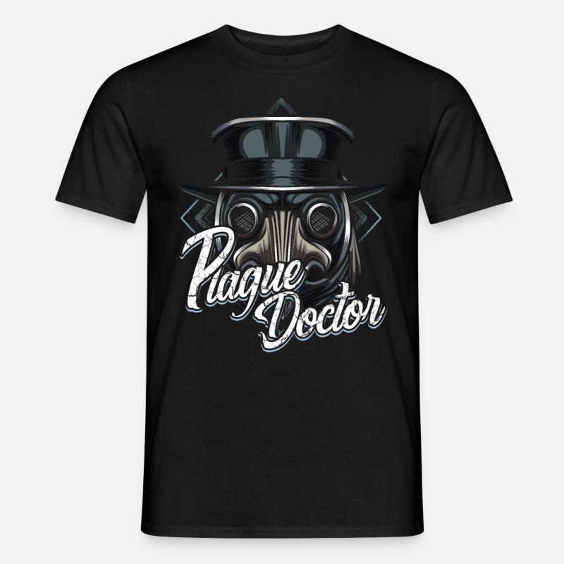 Pestdoktor - Männer T-Shirt - Schwarz