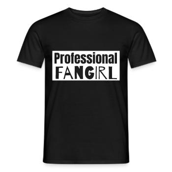 0054 01 Professional Fangirl - Men's T-Shirt - black - Front - AI Model Male 178 light (178cm)