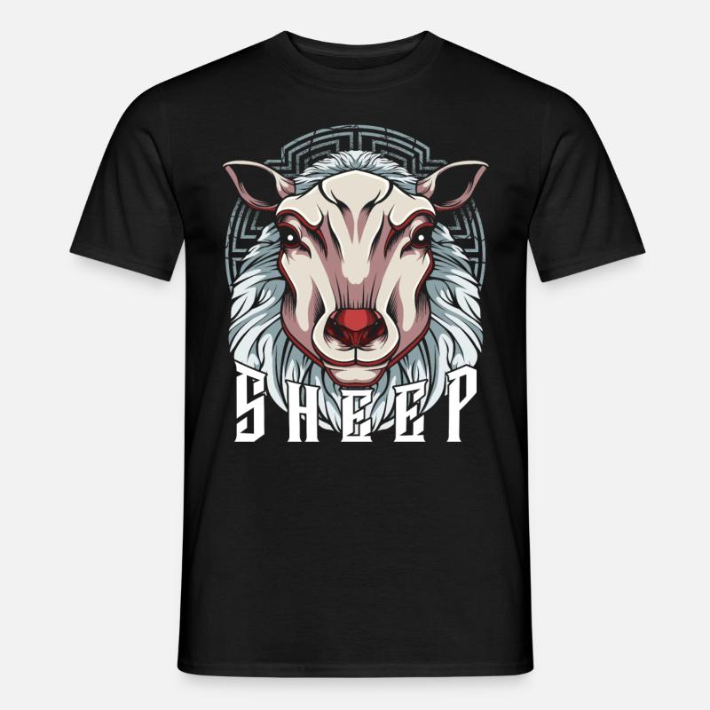 Schaf - Männer T-Shirt - Schwarz