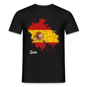 Spanien - Männer T-Shirt - Schwarz - Vorne - AI Model Male 178 light (178cm)