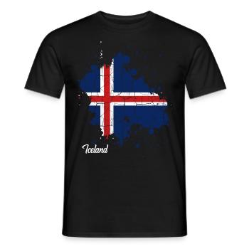Islande - T-shirt homme - noir - Devant - AI Model Male 178 light (178cm)