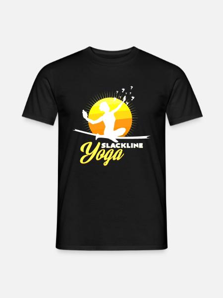 Slackline - Männer T-Shirt - Schwarz