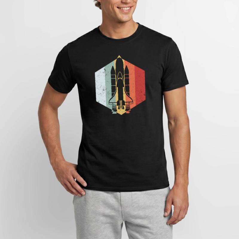 Navette spatiale Spatiale Astronaut Raumfahrt T-shirt homme