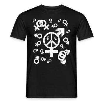 LGBT icon Cadeau de liberté pour les gays lesbiennes - T-shirt homme - noir - Devant - AI Model Male 178 light (178cm)