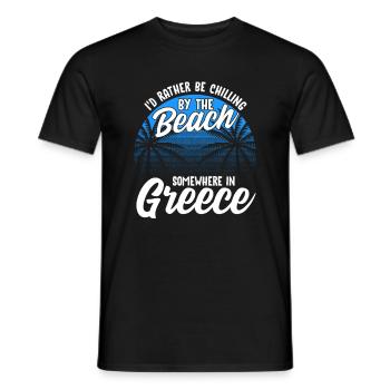 Grèce - T-shirt homme - noir - Devant - AI Model Male 178 light (178cm)