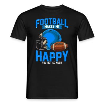 Football américain - T-shirt homme - noir - Devant - AI Model Male 178 light (178cm)