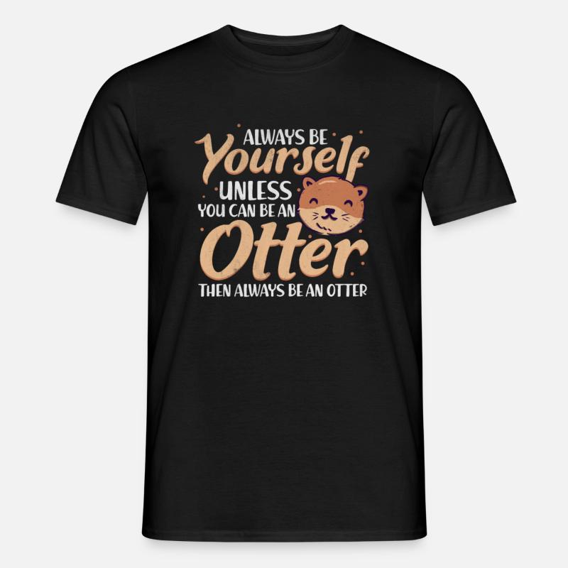 Otter - Männer T-Shirt - Schwarz