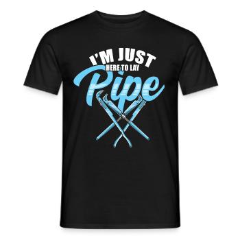 Cadeau de tuyau de travail de plomberie plombier - T-shirt homme - noir - Devant - AI Model Male 178 light (178cm)