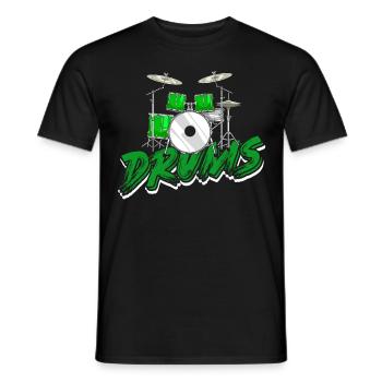 Tambours batteur baguettes tambour - T-shirt homme - noir - Devant - AI Model Male 178 light (178cm)