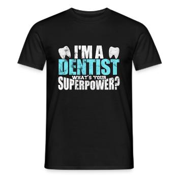 Dentiste dents dentiste dentifrice pratique - T-shirt homme - noir - Devant - AI Model Male 178 light (178cm)
