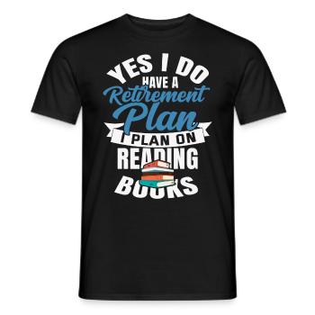 Book Pension - Men's T-Shirt - black - Front - AI Model Male 178 light (178cm)