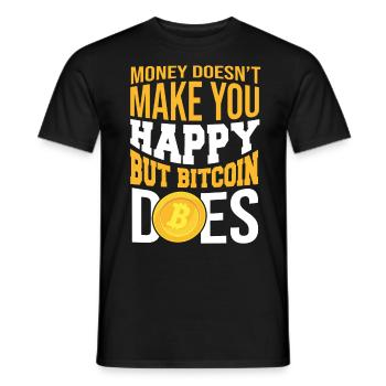 Bitcoin - T-shirt homme - noir - Devant - AI Model Male 178 light (178cm)