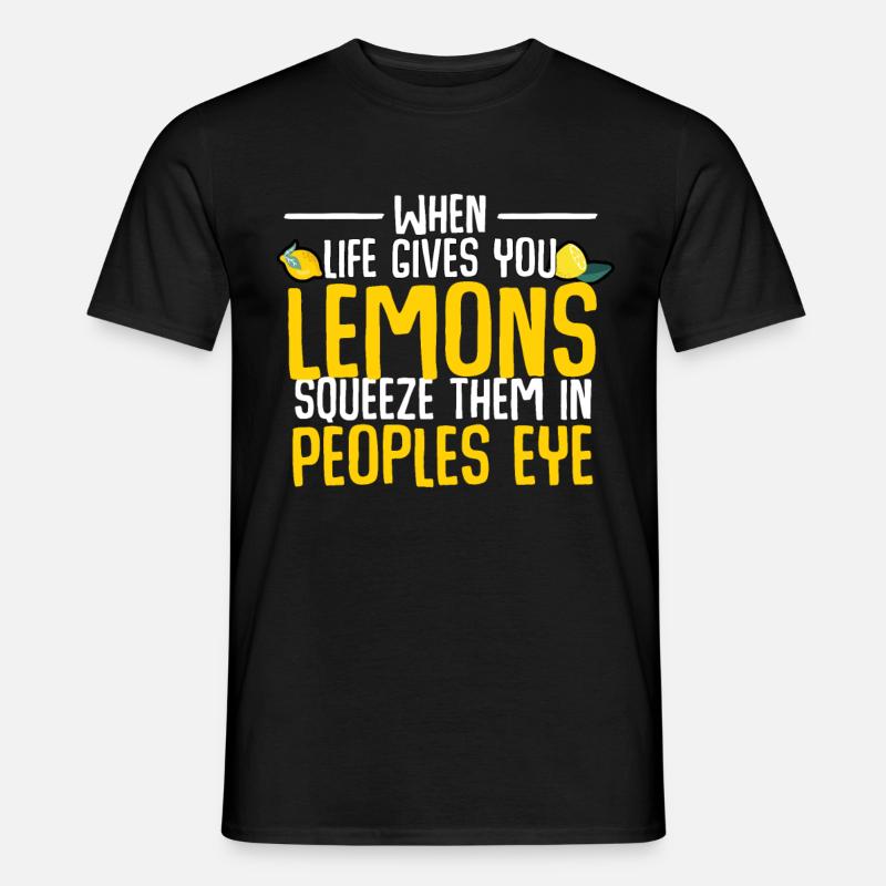 Zitrone - Männer T-Shirt - Schwarz