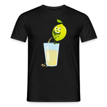 Zitrone - Männer T-Shirt - Schwarz - Vorne - AI Model Male 178 light (178cm)