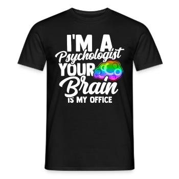 Psychologie Gehirn Anthropologie Freud Therapeut - Männer T-Shirt - Schwarz - Vorne - AI Model Male 178 light (178cm)
