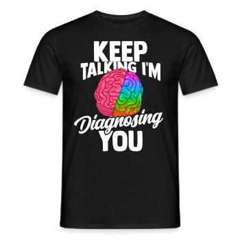 Psychologe Therapeut Doktor Psyche Freud - Männer T-Shirt - Schwarz - Vorne - AI Model Male 178 light (178cm)