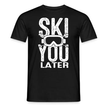 Ski sports d'hiver ski vacances neige - T-shirt homme - noir - Devant - AI Model Male 178 light (178cm)