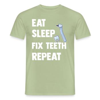 dentiste - T-shirt homme - vert sauge - Devant - AI Model Male 178 light (178cm)