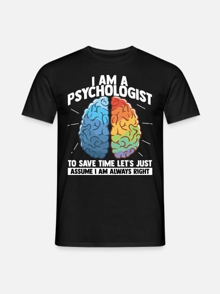 Psychology Brain Psychobilly Freud Therapist - Men's T-Shirt - black