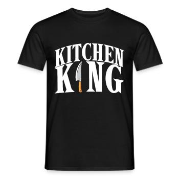 Koch König Chefkoch Gourmet Kochmütze Cuisine - Männer T-Shirt - Schwarz - Vorne - AI Model Male 178 light (178cm)