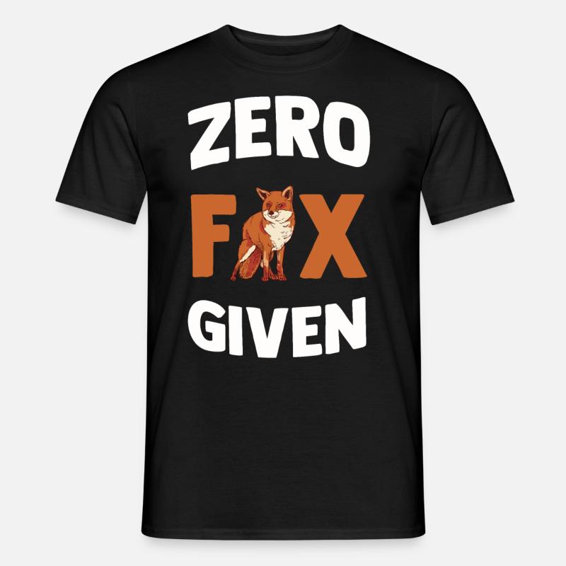Fuchs - Männer T-Shirt - Schwarz