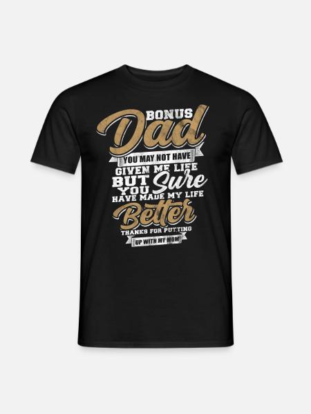 Stedfar far gave til fædre familie - Mænd T-shirt - sort