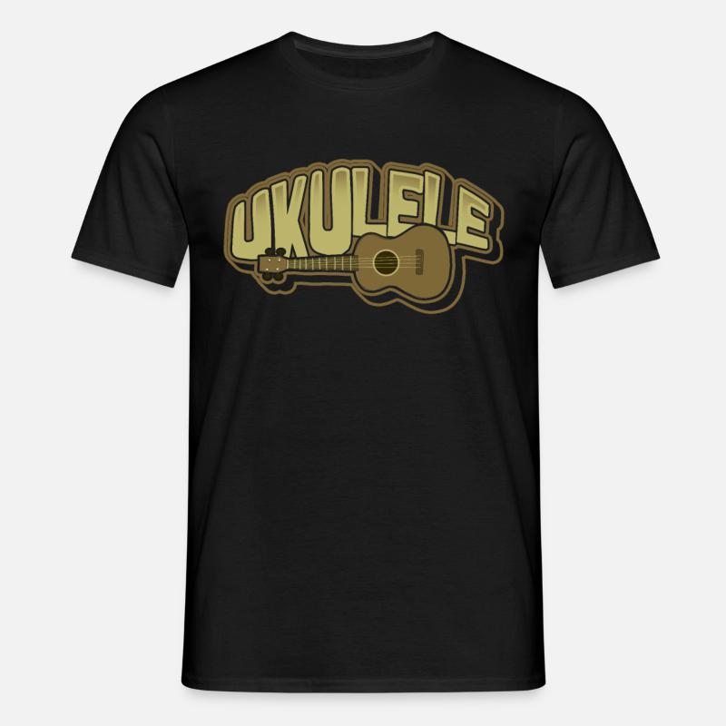ukulele - Männer T-Shirt - Schwarz