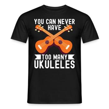 Ukulele Hawaii Uke Plucked Instrument Aloha Chord - Men's T-Shirt - black - Front - AI Model Male 178 light (178cm)