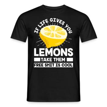 Lemon Fruit Lemonade Alcohol Lemon Juice Sour - Men's T-Shirt - black - Front - AI Model Male 178 light (178cm)