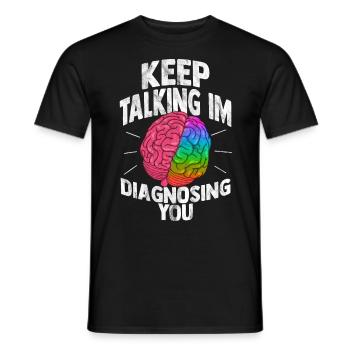 Psychologe - Männer T-Shirt - Schwarz - Vorne - AI Model Male 178 light (178cm)