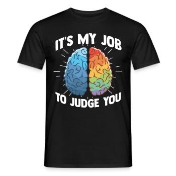 psychologue - T-shirt homme - noir - Devant - AI Model Male 178 light (178cm)