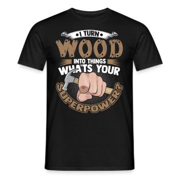 Charpentier charpentier charpentier - T-shirt homme - noir - Devant - AI Model Male 178 light (178cm)