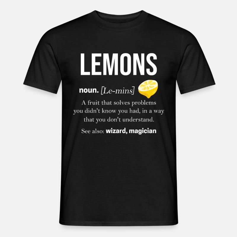 Zitrone - Männer T-Shirt - Schwarz