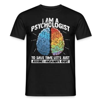 Psychologe - Männer T-Shirt - Schwarz - Vorne - AI Model Male 178 light (178cm)