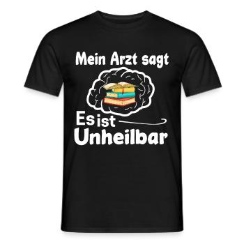 Buch - Männer T-Shirt - Schwarz - Vorne - AI Model Male 178 light (178cm)