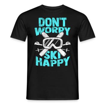 ski - T-shirt homme - noir - Devant - AI Model Male 178 light (178cm)