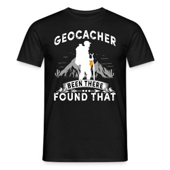 géocache - T-shirt homme - noir - Devant - AI Model Male 178 light (178cm)