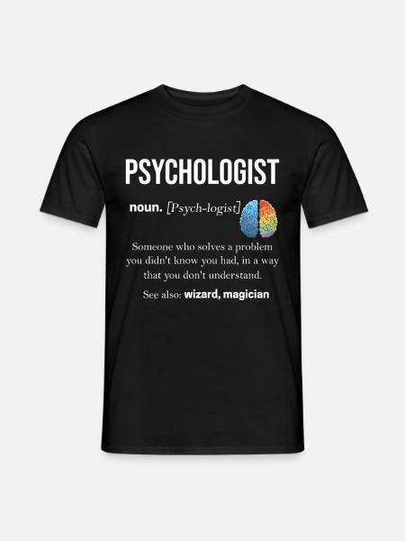Psychologist therapist brain psyche Freud - Men's T-Shirt - black