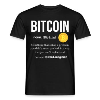 Bitcoin - T-shirt homme - noir - Devant - AI Model Male 178 light (178cm)