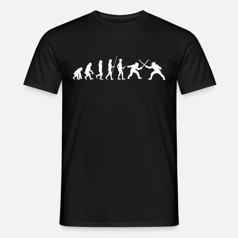 Escrime duel sabre épée combat foil - T-shirt homme - noir