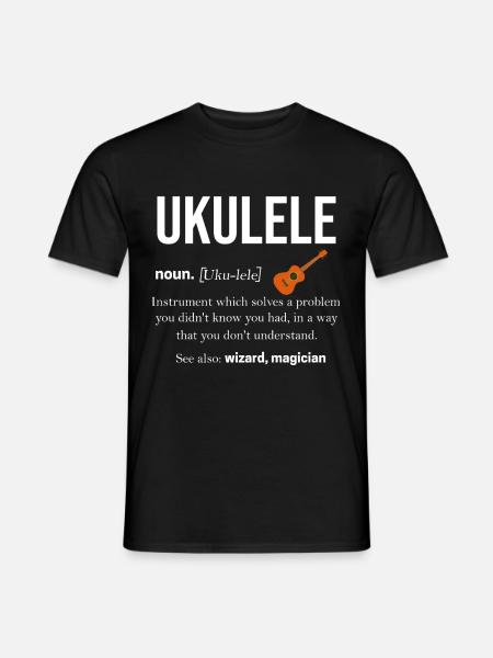 ukulélé - T-shirt homme - noir