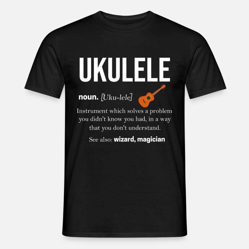 Ukulele - Männer T-Shirt - Schwarz