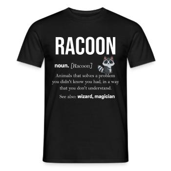 Raccoon - Men's T-Shirt - black - Front - AI Model Male 178 light (178cm)