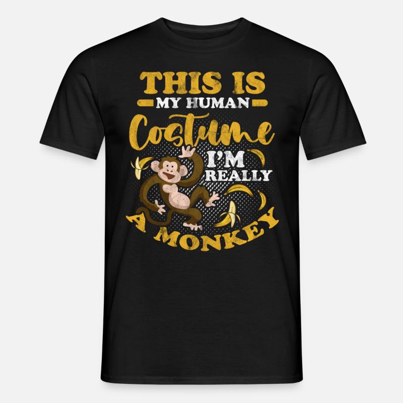 Affe Kostüm Gorilla Primat Monkey Primat Tier - Männer T-Shirt - Schwarz