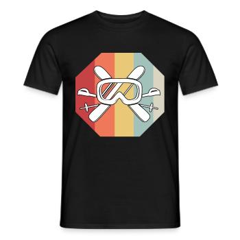 Ski - Men's T-Shirt - black - Front - AI Model Male 178 light (178cm)