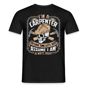 Zimmermann - Männer T-Shirt - Schwarz - Vorne - AI Model Male 178 light (178cm)