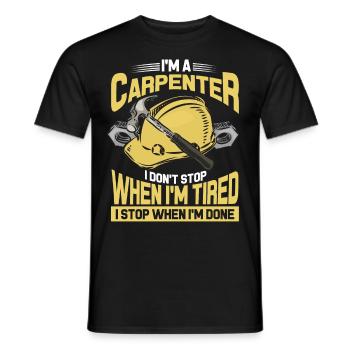 Carpenter carpenter carpenter - Men's T-Shirt - black - Front - AI Model Male 178 light (178cm)
