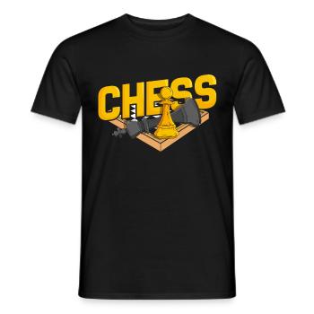 Chess Tactics Checkmate Brain Teaser Chess Runner - Men's T-Shirt - black - Front - AI Model Male 178 light (178cm)