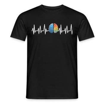 Psychologe Therapeut gehirn Psyche Freud - Männer T-Shirt - Schwarz - Vorne - AI Model Male 178 light (178cm)
